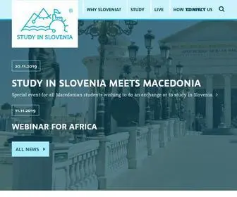 Studyinslovenia.si(Study in Slovenia) Screenshot