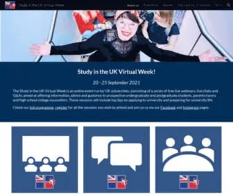 Studyintheukvirtualweek.com(Study in the UK Virtual Week) Screenshot