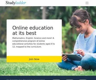 Studyladder.com(Studyladder, an online learning resource for primary and elementary students and their teachers) Screenshot