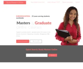Studymastersonline.net(Study online degree courses. DL / distance learning masters / E) Screenshot