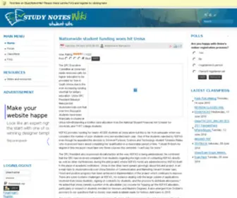 Studynoteswiki.com(Unisa student site for notes) Screenshot