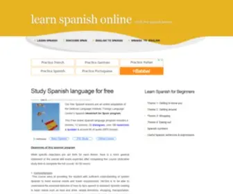 Studyspanishlanguage.org(Learn Spanish Online for Free) Screenshot