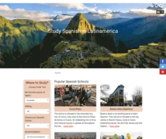 Studyspanishlatinamerica.com(Learn Spanish in Latin America) Screenshot