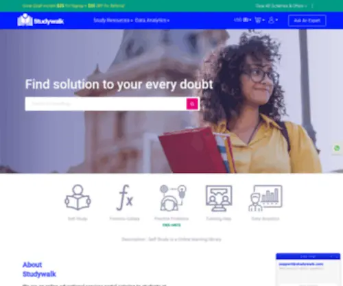 Studywalk.com(Homework help) Screenshot