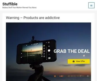 Stuffible.com(Products are addictive) Screenshot