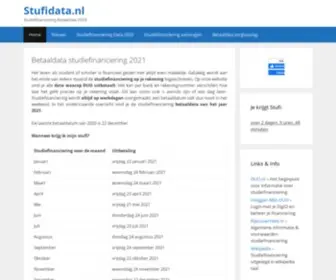 Stufidata.nl(Betaaldata Studiefinanciering DUO) Screenshot