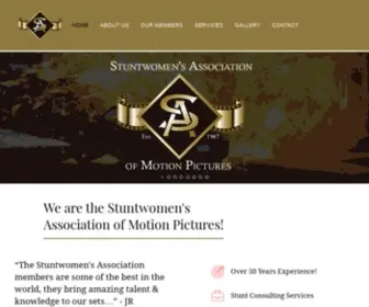 Stuntwomen.com(OFFICIAL STUNTWOMEN'S ASSOCIATION of MOTION PICTURES) Screenshot