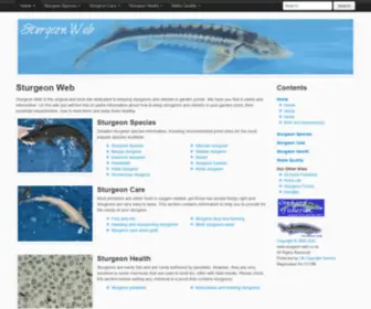 Sturgeon-Web.co.uk(Pond keepers guide to sturgeons) Screenshot