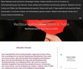 Sturm-Tietze.de(Die Kanzlei Sturm & Tietze) Screenshot