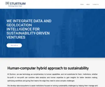 Sturtium.com(We integrate data and geolocation intelligence for sustainability) Screenshot