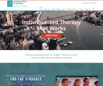 Stutteringtreatment.org(The American Institute for Stuttering) Screenshot