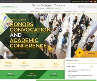 Stvincent.edu(Saint Vincent College Saint Vincent College) Screenshot