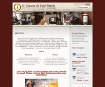 Stvincentparish.org(St Vincent De Paul Parish) Screenshot