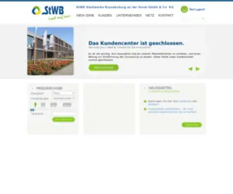 STWB.de(Stadtwerke Brandenburg an der Havel) Screenshot