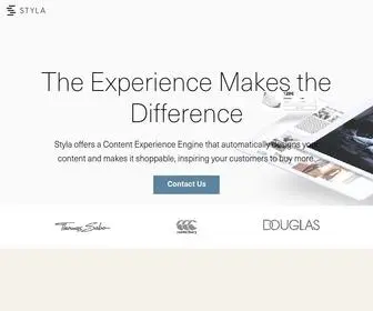 STyla.com(The Content Experience Engine for Digital Experiences) Screenshot