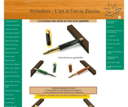 STylaubois.com(Fabrication de stylos en bois) Screenshot