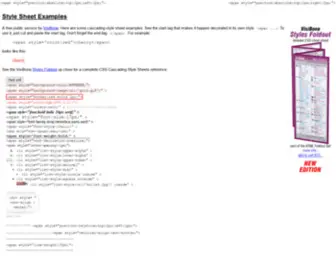 STyle-Sheet.info(VisiBone Style Sheet Examples) Screenshot