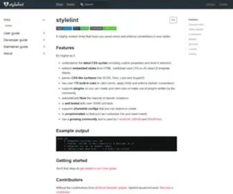 STylelint.io(Home) Screenshot