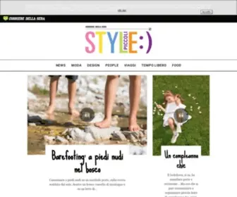 STylepiccoli.it(Style Piccoli è il magazine del Corriere della Sera per le famiglie di tendenza) Screenshot