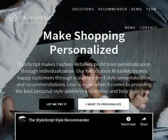 STylescript.com(Knows your customers by heart) Screenshot