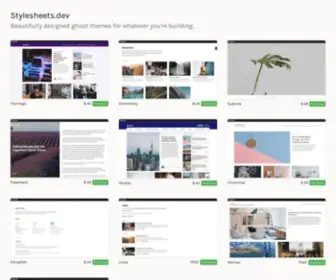 STylesheets.dev(Beautifully designed ghost themes for whatever you're building) Screenshot