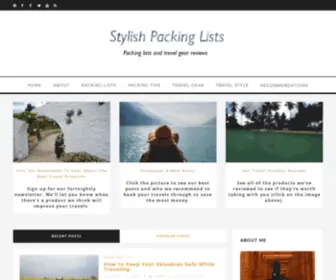 STylishpackinglists.com(Stylish Packing Lists for Travelers) Screenshot