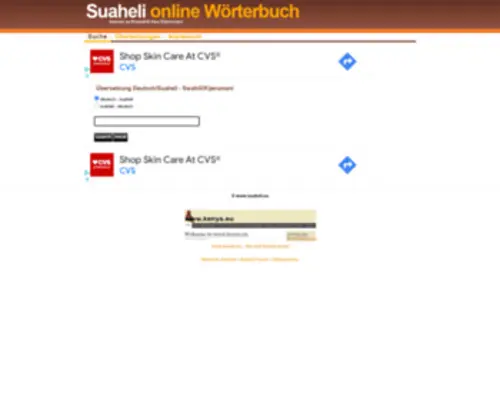 Suaheli.eu(Willkommen bei) Screenshot