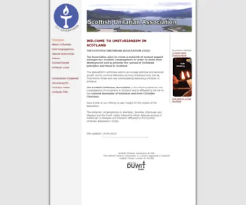 Sua.org.uk(Scottish Unitarian Association) Screenshot