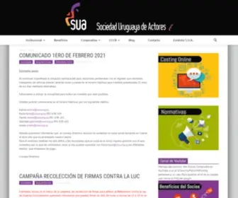 Sua.org.uy(Sociedad Uruguaya de Actores) Screenshot