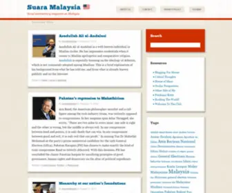 Suaramalaysia.com(Social Commentary Magazine On Malaysia) Screenshot