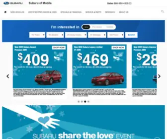 Subaruofmobile.com(Subaru of Mobile) Screenshot