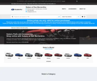 Subarupartssb.com(Shop Subaru Parts and Accessories online from Subaru of San Bernardino) Screenshot