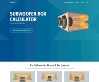 Subbox.pro(Subwoofer Box Calculator and Subwoofer Box Design) Screenshot