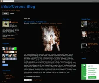 Subcorpus.net(//Sub/Corpus Blog) Screenshot