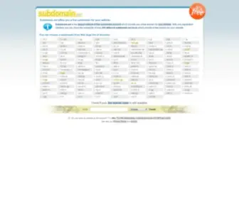 SubDomain.net(Secure your desired domain. The options for registering a .de domain are becoming more and more limited) Screenshot