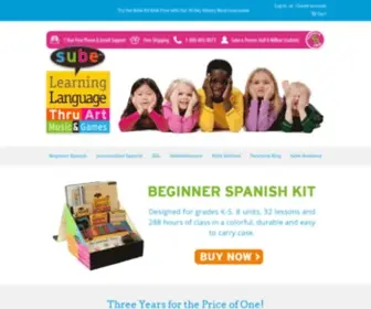 Sube.com(Elementary Spanish Curriculum and ESL Curriculum for Children) Screenshot