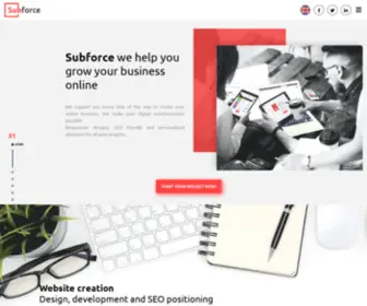 Subforce.io(Web agency in Barcelona) Screenshot