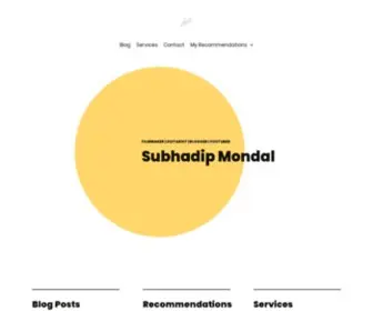 Subhadipmondal.com(Subhadip Mondal) Screenshot