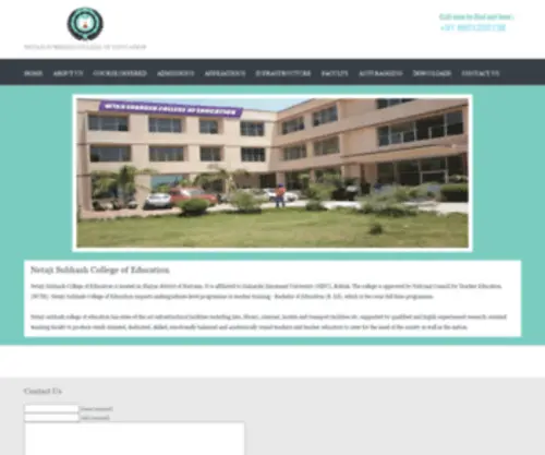 Subhashttcollege.org(Netaji Subhash College of Education Haryana India) Screenshot