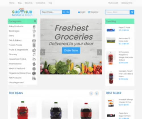 Subhubmarketfresh.com(Grocery Store and Supermarket) Screenshot