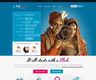 Subhvivaahwedding.com(Subh Vivaah Shaadi Enterprise) Screenshot