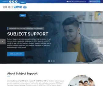 Subjectsupport.co.uk(BTEC Sport) Screenshot