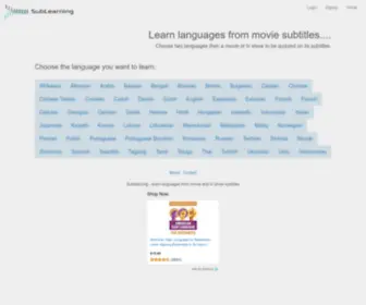 Sublearning.com(Learn languages from movie subtitles for free) Screenshot