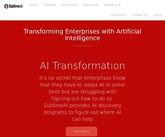 Sublimeai.com(Artificial Intelligence Development Company) Screenshot