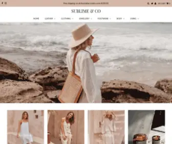 Sublimeandco.com.au(SUBLIME & CO) Screenshot