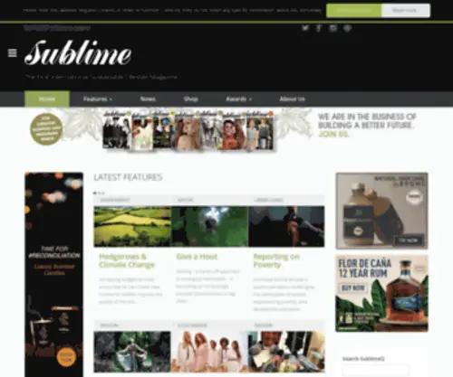 Sublimemagazine.com(Changing the media to change the world) Screenshot