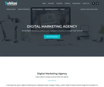 Sublize.com(Digital Marketing Agency) Screenshot
