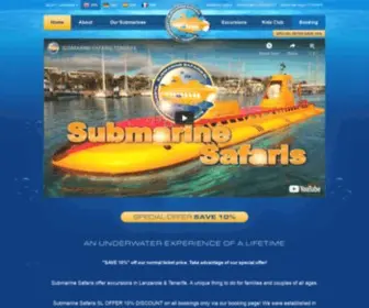 Submarinesafaris.com(Submarine Safaris offers a fantastic excursion in Lanzarote & Tenerife and) Screenshot