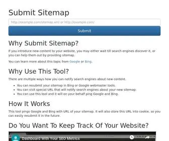Submit-Sitemap.com(Submit Sitemap To All Search Engines) Screenshot