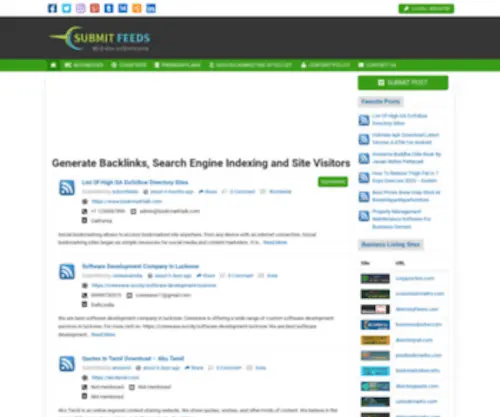 Submitfeeds.com(Generate Backlinks) Screenshot